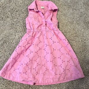 Pink Eyelet Girls Dress